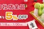 【開催中】自社店全商品5％OFF！