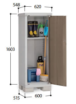 イナバ物置 アイビーストッカー BJX-065DP 半棚タイプ 幅620×奥行548