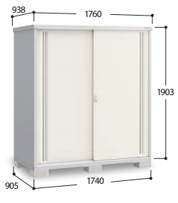 長もの収納タイプ】イナバ物置 シンプリー MJX-179EP 幅1760×奥行938×高さ1903mm [製品5年保証]の激安販売 | イナバ物置  シンプリーの通販なら環境生活