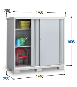 標準組立費込み】【長もの収納タイプ】イナバ物置 シンプリー MJX-177DP 幅1760×奥行788×高さ1603mmの激安販売 | イナバ物置  シンプリーの通販なら環境生活