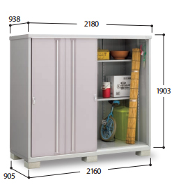 全棚タイプ】イナバ物置 シンプリー MJX-219E 幅2180×奥行938×高さ1903mm [製品5年保証]の激安販売 | イナバ物置  シンプリーの通販なら環境生活