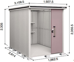 【標準組立費込み】【積雪地型】ヨド物置 ヨドコウ 物置 エルモ LMDS-1829H 背高Hタイプ  幅1927.5×奥行3108.5×高さ2355.5mm