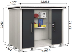標準組立費込み】【一般地型】ヨド物置 ヨドコウ 物置 エルモ LMD-2515