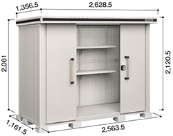 標準組立費込み】【一般地型】ヨド物置 ヨドコウ 物置 エルモ LMD-2511