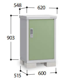 イナバ物置 アイビーストッカー BJX-065A 全面棚タイプ 幅620×奥行548