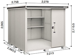 積雪地型】ヨド物置 ヨドコウ 物置 エルモ LMDS-2225 標準高タイプ 幅