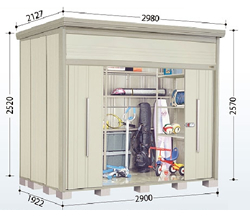 【一般型 標準屋根】タクボ物置 Mr.トールマン ダンディ JN-2919 幅