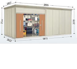 [製品5年保証][正規代理店]【多雪型 結露減少屋根】タクボ物置 Mr.トールマン ダンディ JN-SZ5826  幅5895×奥行2827×高さ2570mm