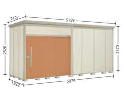 一般型 標準屋根】タクボ物置 Mr.トールマン ダンディ JN-5019 幅5159